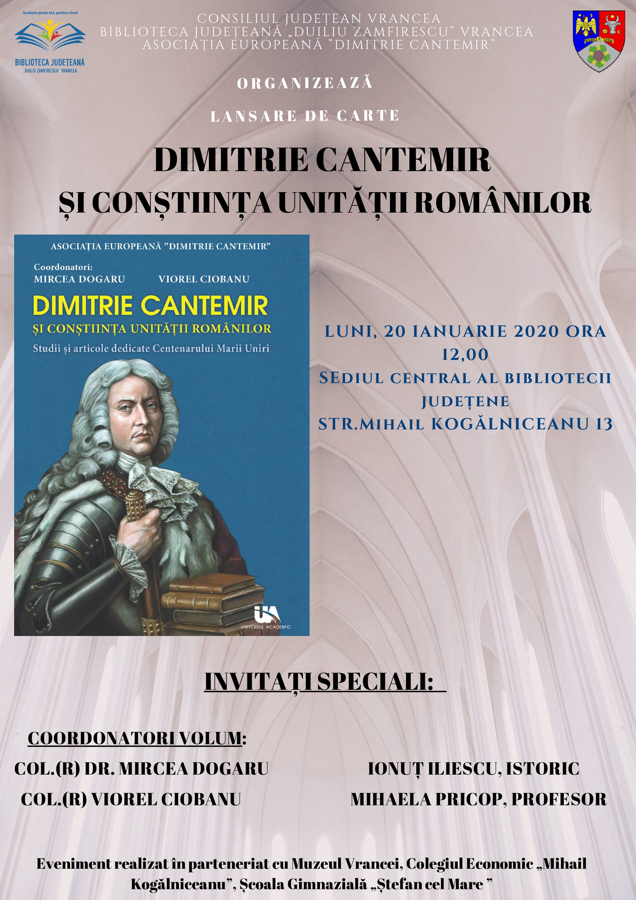 Lansare de carte 20 ianuarie