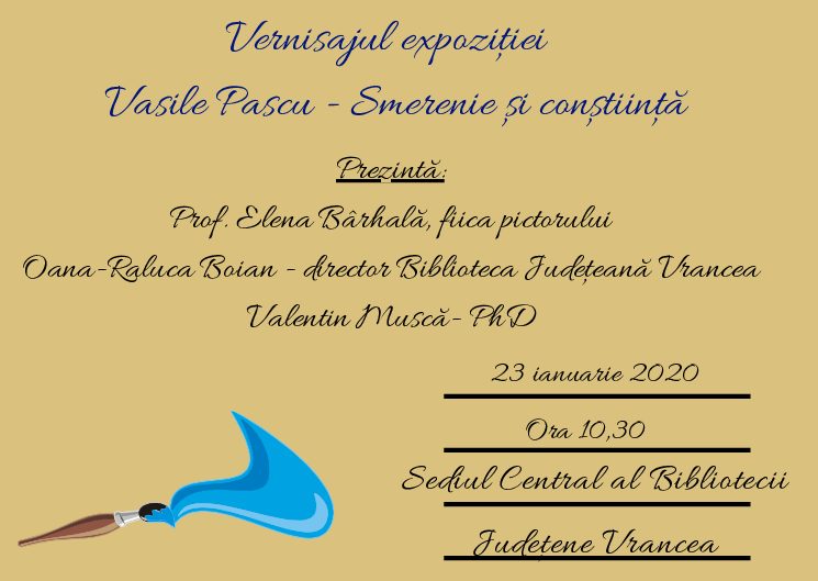 Vernisaj Expoziţie Vasile Pascu smerenie şi conştiinţă