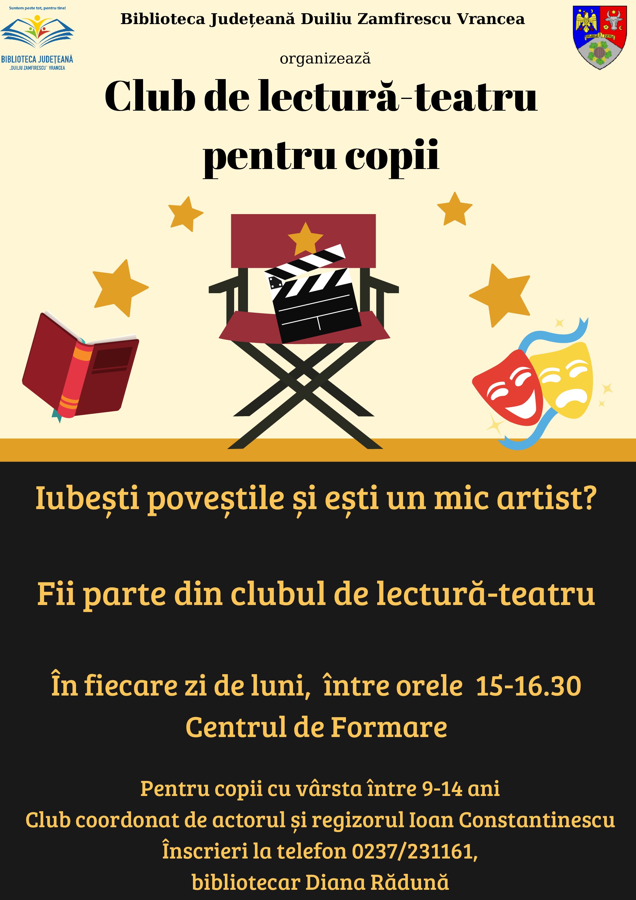 Club de lectură-teatru pentru copii