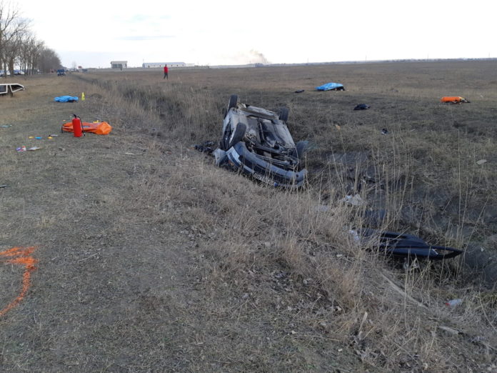 accident masina rasturnata