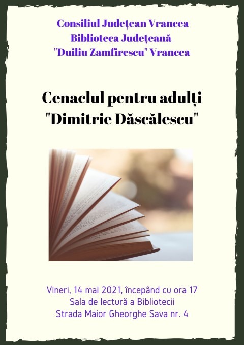Cenaclu adulţi