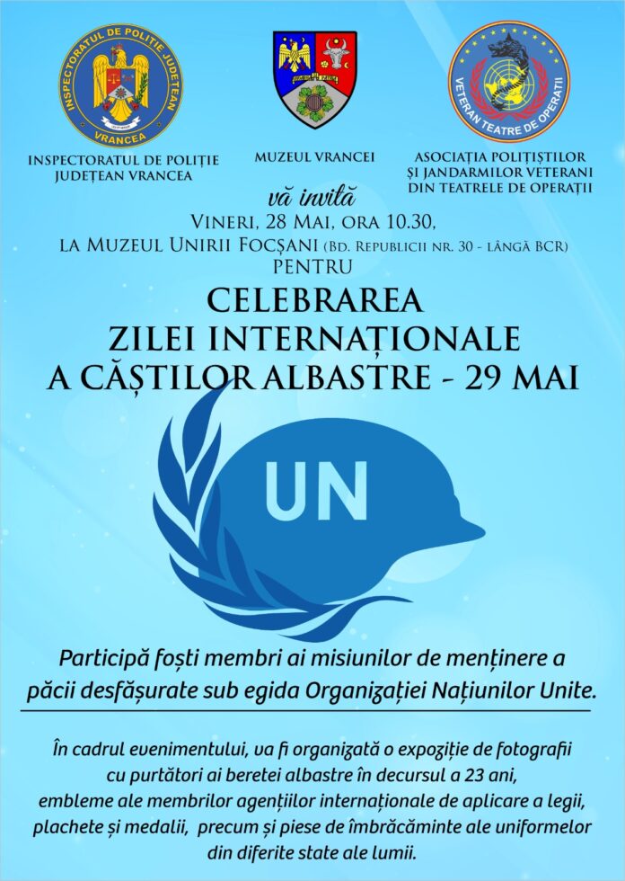 Afiș expoziție Ziua Căștilor Albastre