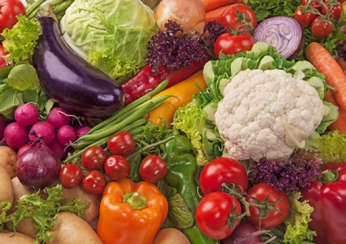 Assortment of fresh vegetables close up