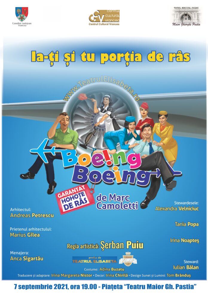 Afiș teatru BoeingBoeing 7.09.2021