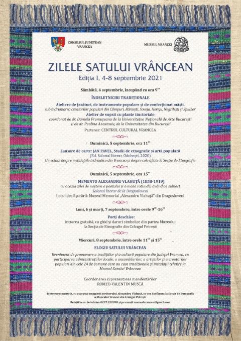 Afis Zilele Satului Vrancean