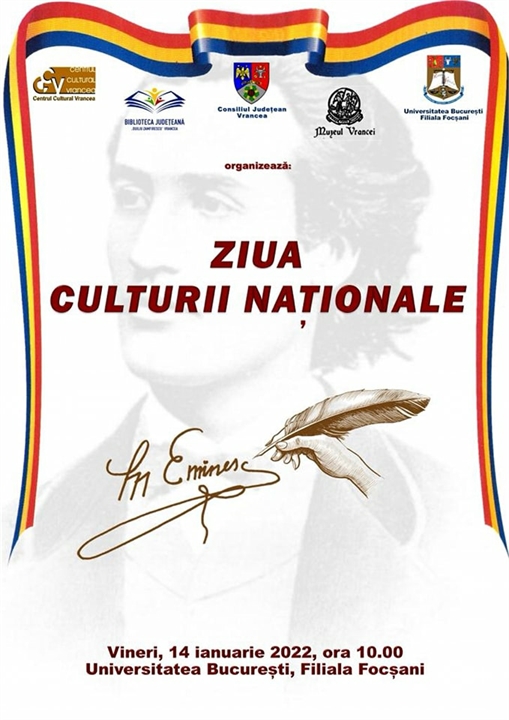 Afiș Ziua Culturii Naționale 14.01.2022