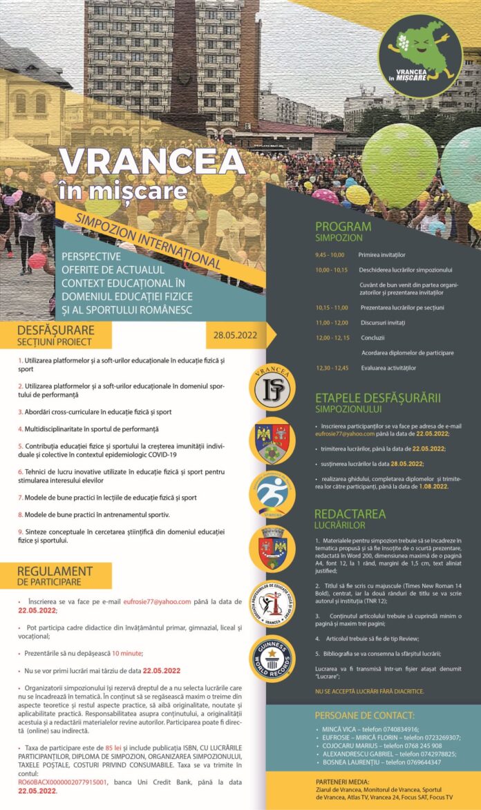 vrancea in miscare simpozion
