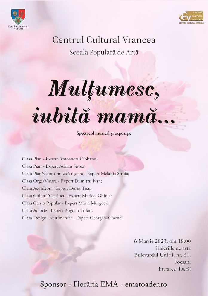 Afiș Mulțumesc, iubită mamă