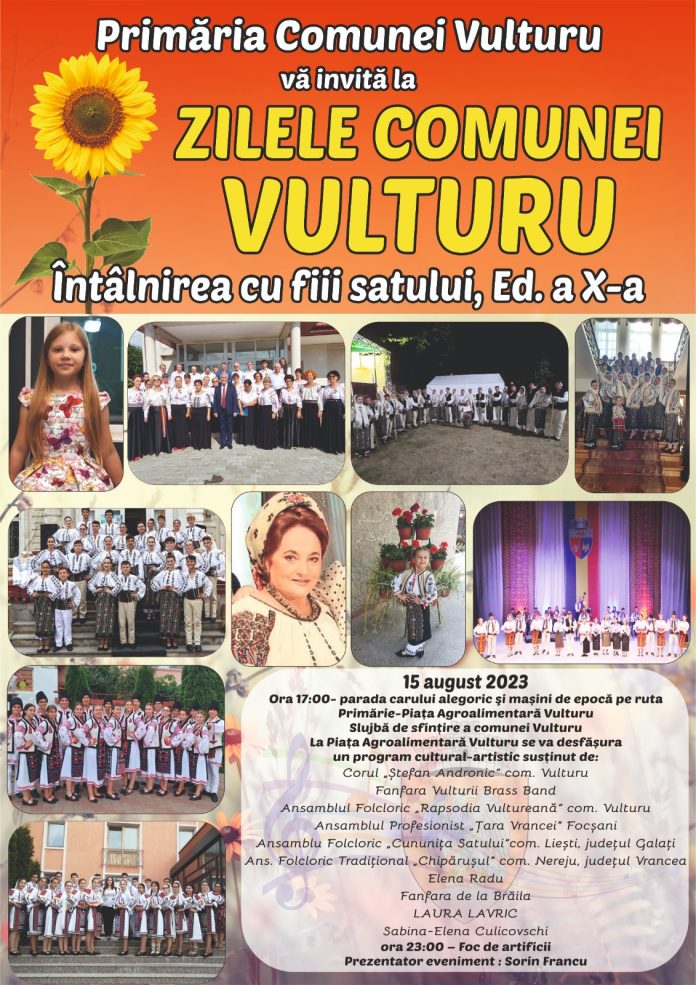 afis zilele comunei vulturu