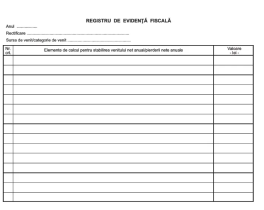 registru evidenta fiscala