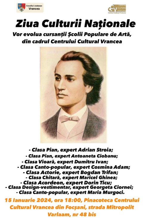 Afiș Ziua Culturii Naționale 2024