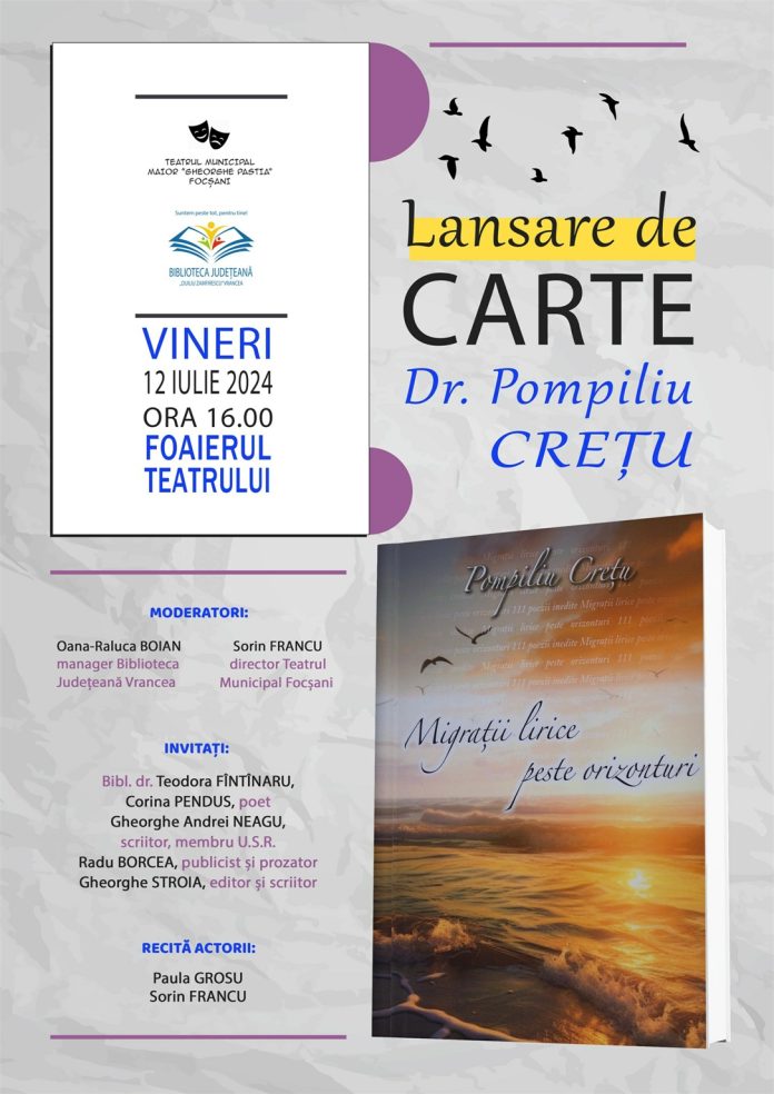Afis - lansare Pompiliu Crețu