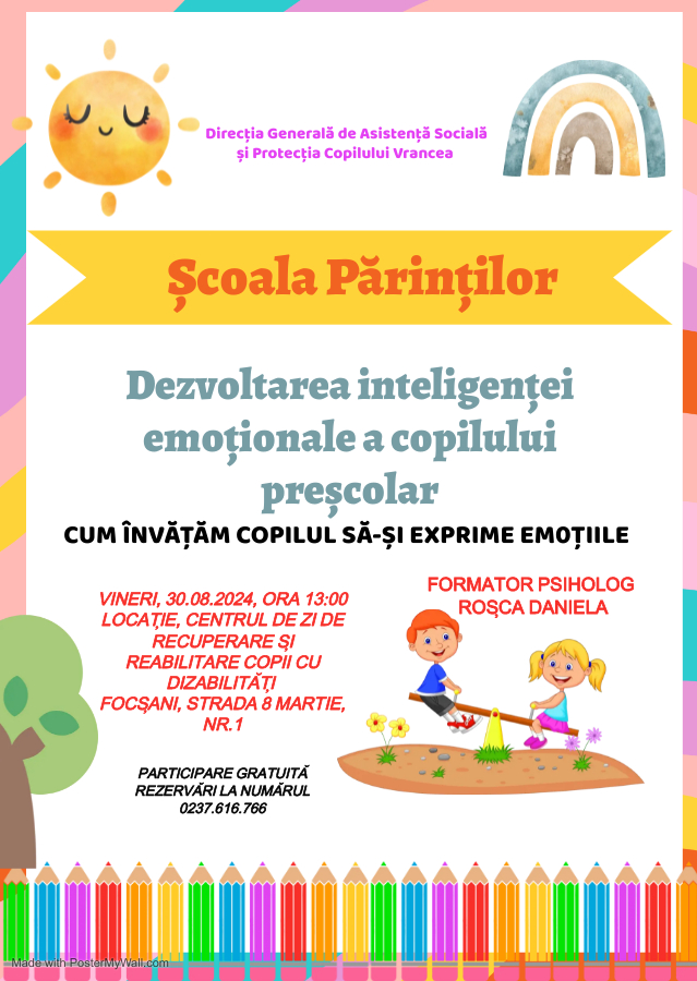 Afis Scoala Parintilor Dana Rosca