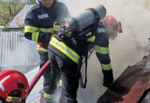 Incendiu la un șemineu din Bolotești, stins prompt de pompieri