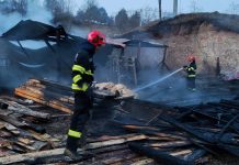 Incendiu la un gater din Negrilești, lichidat de pompierii vrânceni
