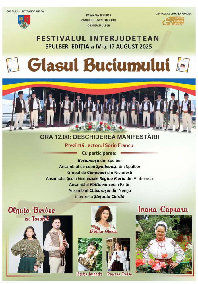 Afiș Festival Spulber Glasul Buciumului 2025