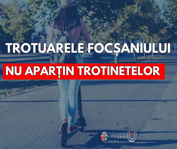 Trotuarele nu apartin trotinetelor