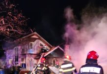 Explozie urmată de incendiu la o anexă din Golești; proprietarul, rănit, a fost transportat la spital