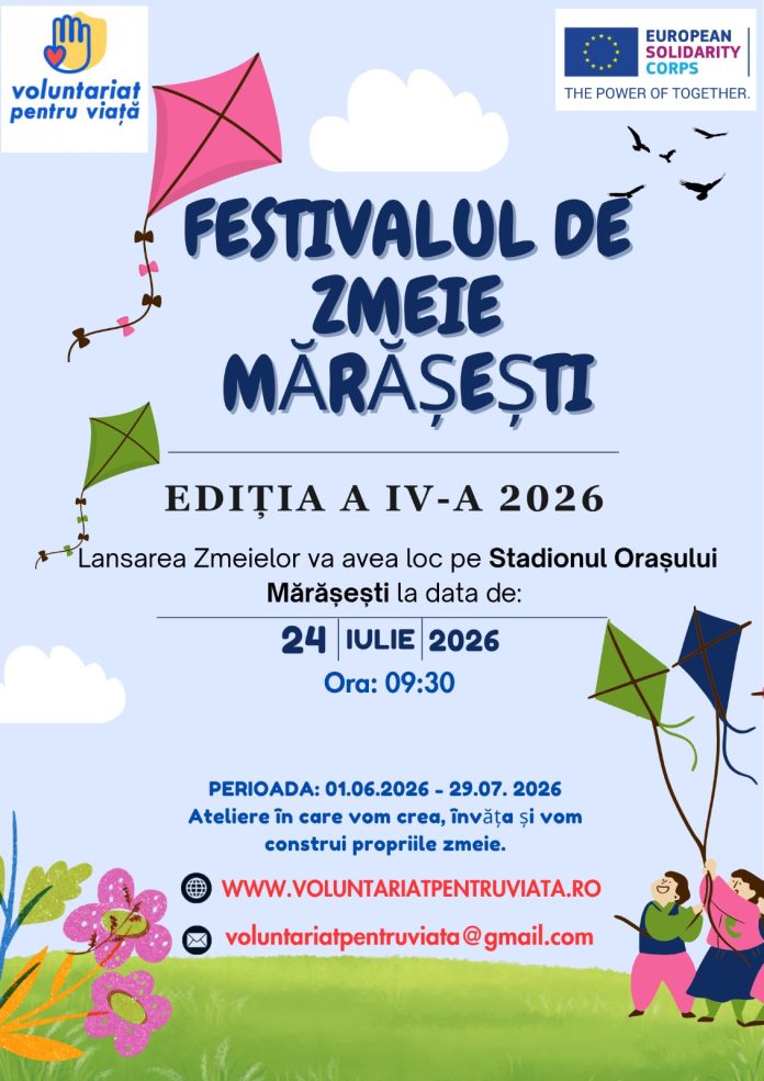 Festivalul de zmeie Marasesti iul 2026