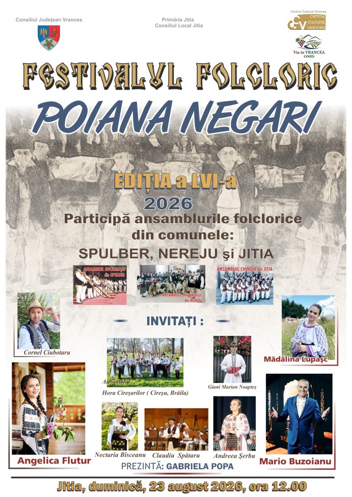 Afiș Festival Poiana Negari JITIA 2026