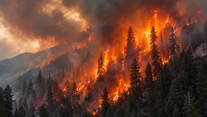 incendiu padure
