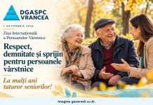 DGASPC Vrancea, mesaj pentru seniori de Ziua Internațională a Persoanelor Vârstnice