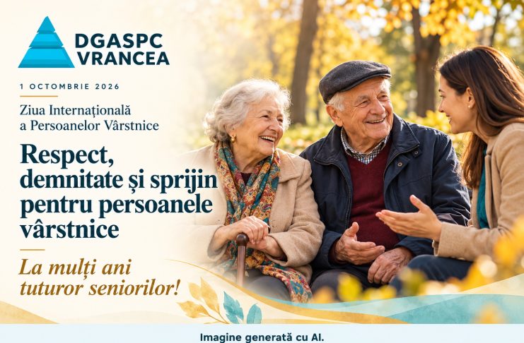 DGASPC Vrancea, mesaj pentru seniori de Ziua Internațională a Persoanelor Vârstnice
