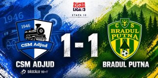 CSM Adjud a pierdut victoria în prelungiri în meciul cu Bradul Putna