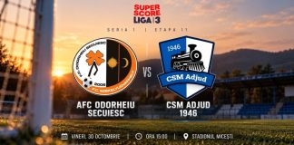 CSM Adjud joacă la Odorheiu Secuiesc în ultima etapă a turului Ligii a III-a
