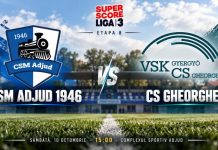 CSM Adjud 1946 joacă sâmbătă cu CS Gheorgheni, pe teren propriu