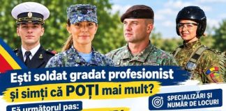 Centrul Militar Zonal Vrancea anunță o nouă serie de recrutare pentru subofițeri