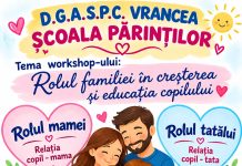 DGASPC Vrancea organizează un atelier despre rolul familiei în educația copiilor
