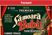 Carmen Tănase și Florin Busuioc vin la Focșani cu spectacolul „Să moară Bubi!”