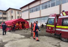 Exercițiu ISU pentru cutremur la Colegiul Tehnic „Ion Mincu” din Focșani