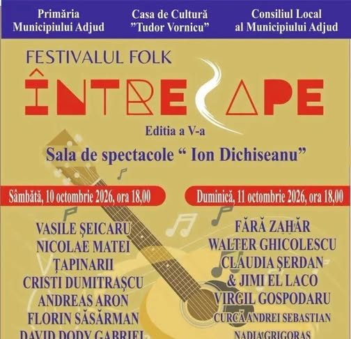Festivalul Folk „Între 2 Ape” revine la Adjud, sâmbătă și duminică