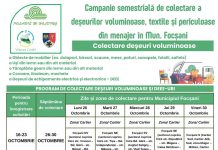 Colectare gratuită de deșeuri voluminoase și periculoase în Focșani, între 26 și 30 octombrie