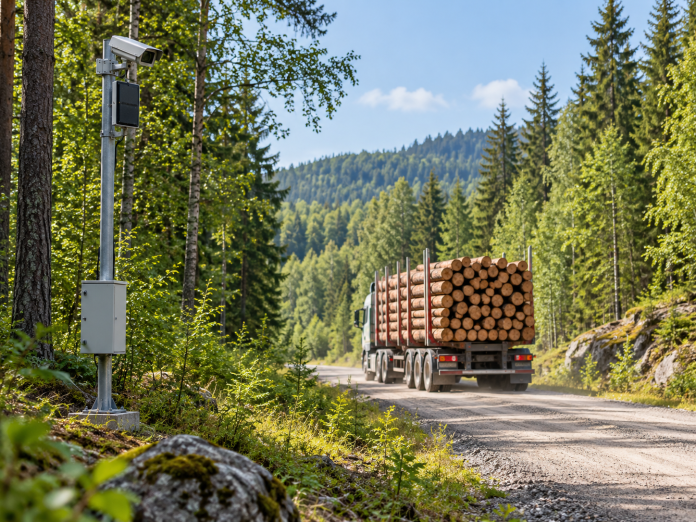 padure camera video supravegere lemn transport